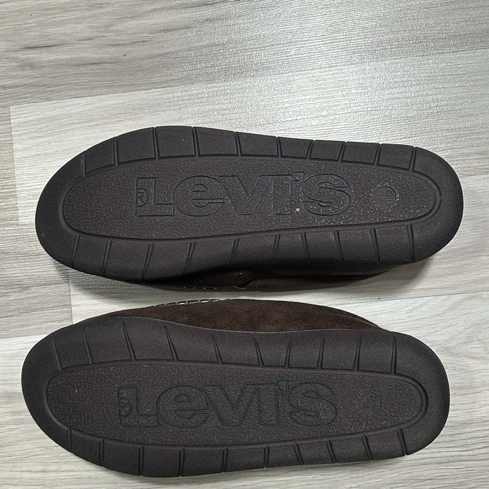 LEVI’S Men’s Brown Suede House Slippers Size 11-12